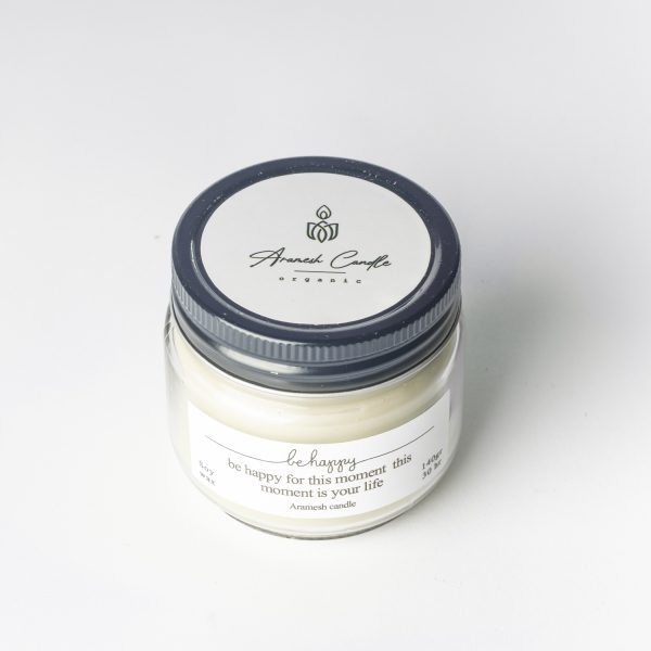 شمع شیشه ای سفید