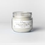 شمع شیشه ای سفید