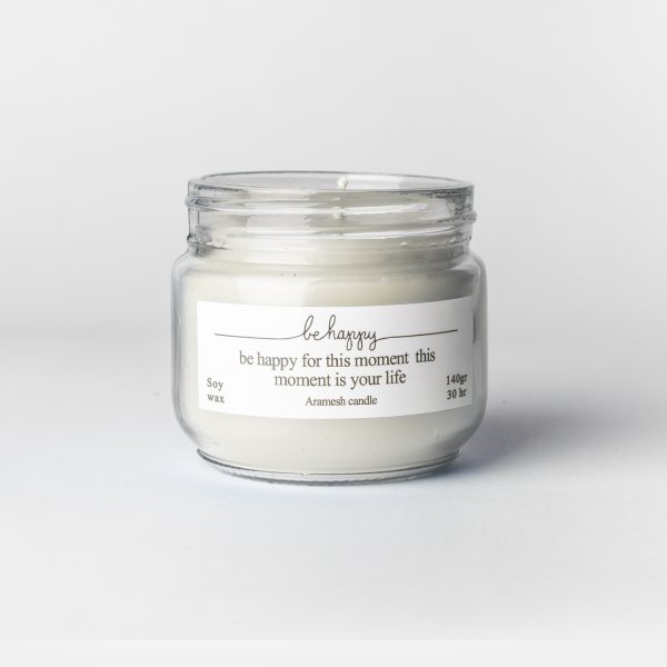 شمع شیشه ای سفید