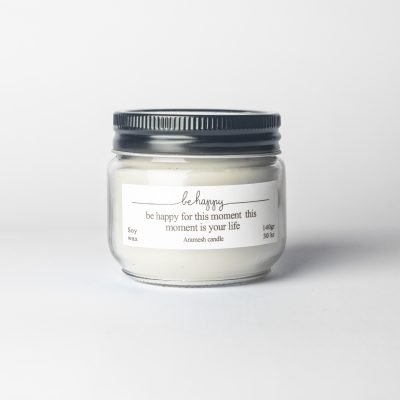 شمع شیشه ای سفید