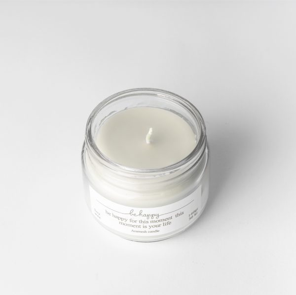 شمع شیشه ای سفید