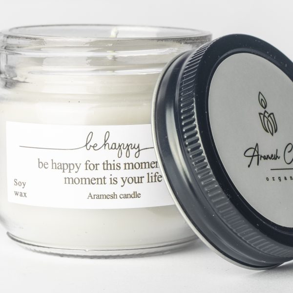 شمع شیشه ای سفید