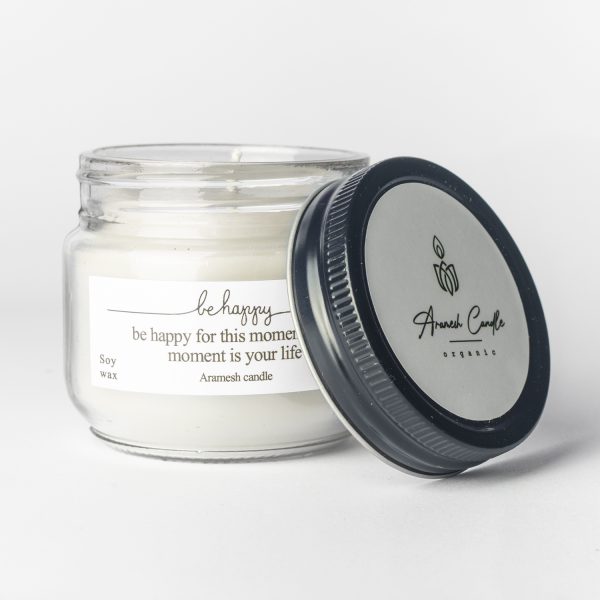 شمع شیشه ای سفید