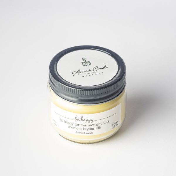 شمع شیشه ای زرد