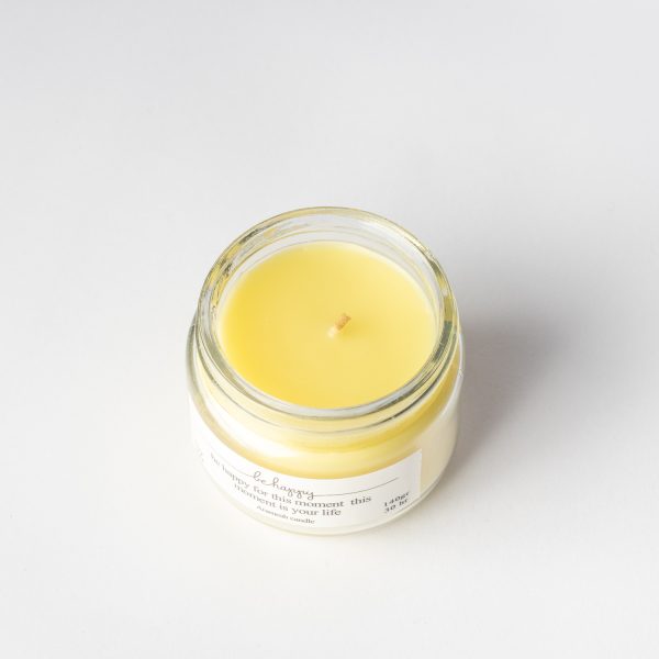 شمع شیشه ای زرد