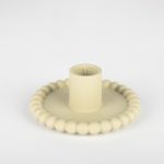 شمعدان سنگی مینیمال پفی کرم