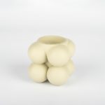 شمعدان مینیمال پفی کوچک کرم