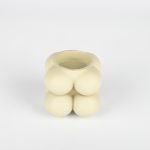 شمعدان مینیمال پفی کوچک کرم