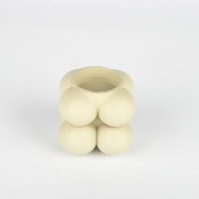 شمعدان مینیمال پفی کوچک کرم