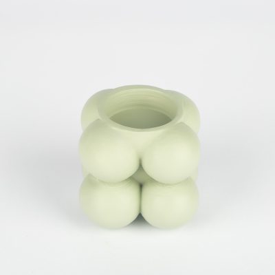 شمعدان مینیمال پفی کوچک سبز