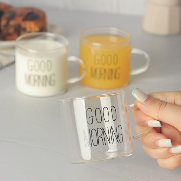 شات قهوه کوچک پیرکس مدل گود مورنینگ