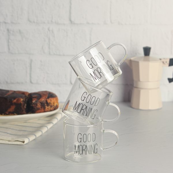 شات قهوه کوچک پیرکس مدل گود مورنینگ