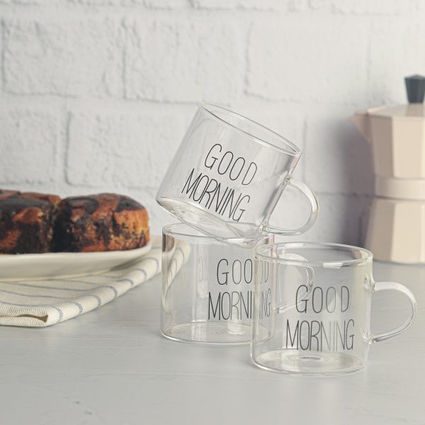 شات قهوه کوچک پیرکس مدل گود مورنینگ