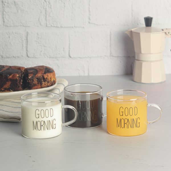 شات قهوه کوچک پیرکس مدل گود مورنینگ