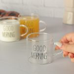 شات قهوه کوچک پیرکس مدل گود مورنینگ