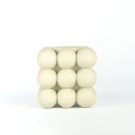 شمعدان مینیمال پفی بزرگ کرم