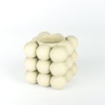 شمعدان مینیمال پفی بزرگ کرم