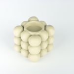 شمعدان مینیمال پفی بزرگ کرم