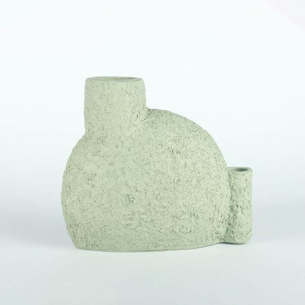 گلدان و شمعدان طرح تکسچر سبز