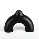 گلدان مینیمال نیم دونات مشکی