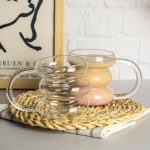 لیوان پیرکس طبقه ای دسته دار تری فلور