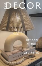 آباژور نیم دونات کرم با شید کنفی