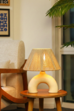 آباژور نیم دونات کرم با شید کنفی - Image 3