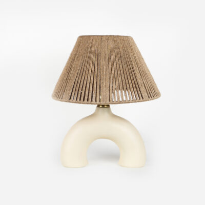 آباژور نیم دونات کرم با شید کنفی