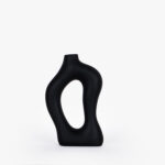 گلدان دوقلو عشق سفید مشکی