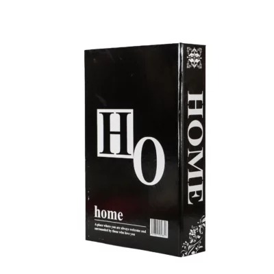 کتاب دکوری جعبه دار طرح Home مشکی
