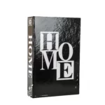 کتاب دکوری جعبه دار طرح Home مشکی