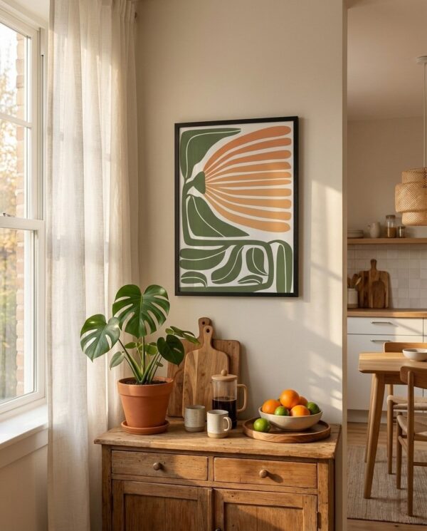 تابلو دکوری مینیمال گل آفتابگردون ۳